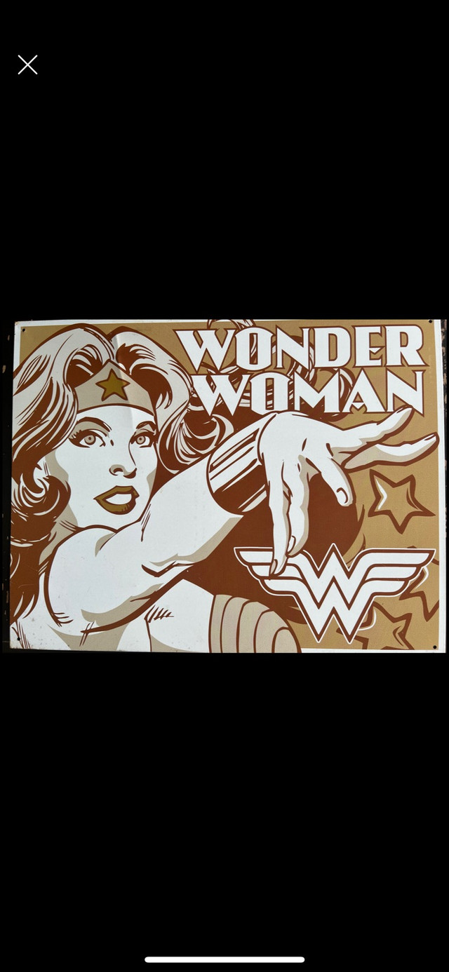 Wonder Woman 12.5 x 16 Tin Metal sign DC Comics  in Arts & Collectibles in Kingston