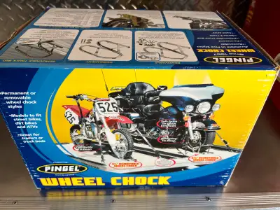 New Pingel wheel chock , great for trailering bikes safely