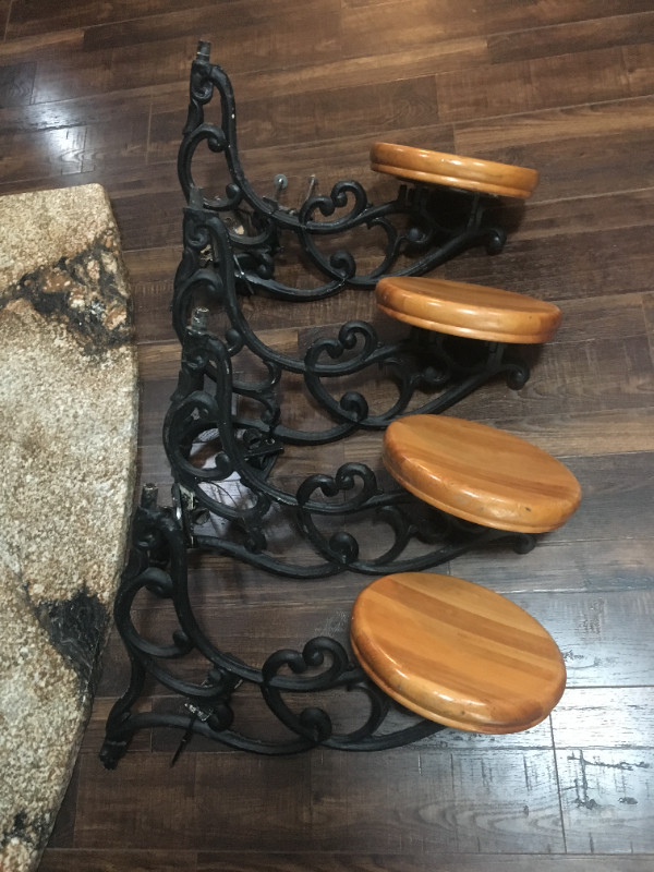 Vintage Cast Iron & Wood Swing Out Seats in Chairs & Recliners in Stratford - Image 2