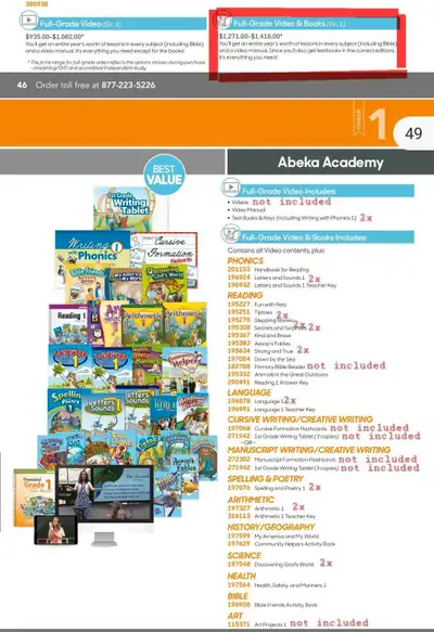 Abeka Grade 1, View more