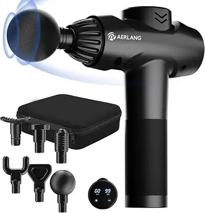 Brand new massage guns at a great price! -10-minute auto shutoff -LCD touch screen with 20 speeds -6...