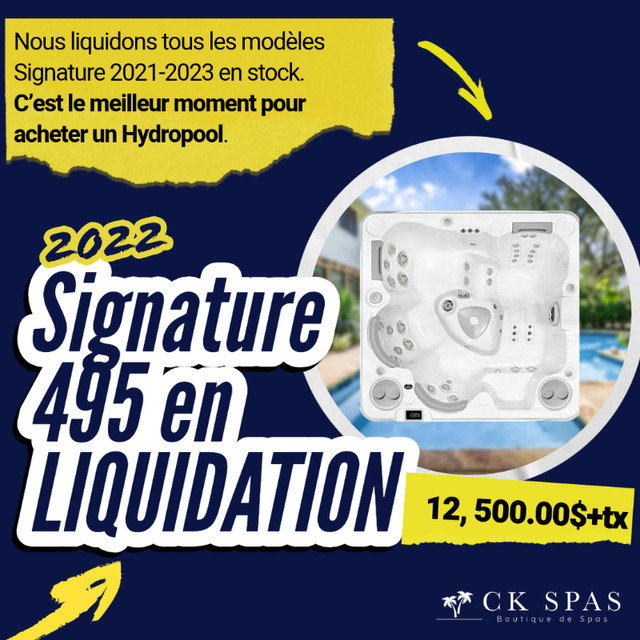 4 MODÈLES Hydropool Signature AUTONETTOYANTS EN STOCK EN LIQUIDA dans Spas et piscines  à Longueuil/Rive Sud - Image 3