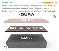 Dura-Son Hardwood and Laminate Soundproof Underlayment 1300sq ft