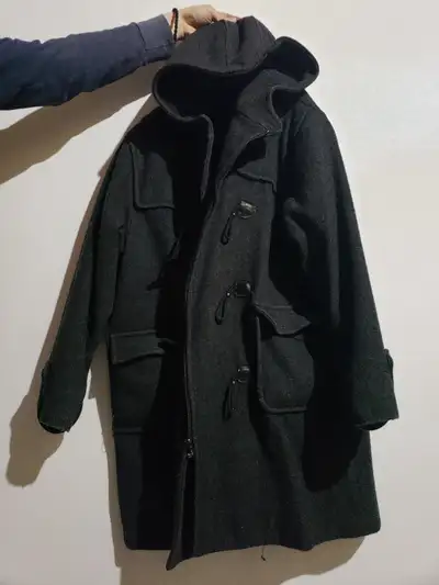 Charcoal elegant Le Chateau winter jacket size L with hoodie, View more