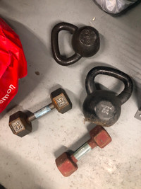 Kettle bells and dumbbells for sell!