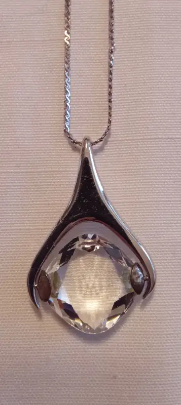 VINTAGE 925 STERLING SILVER NECKLACE, View more