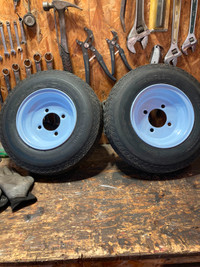 Three 8” Tires 4-bolt pattern