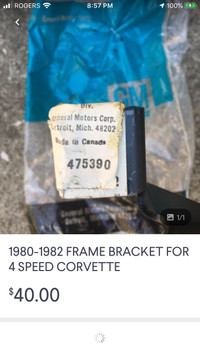 1980-1982 Frame bracket for 4speed corvette 