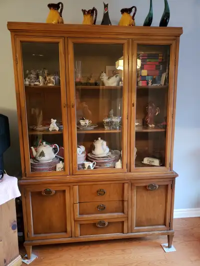 Vintage Solid Wood Buffet and Hutch, View more