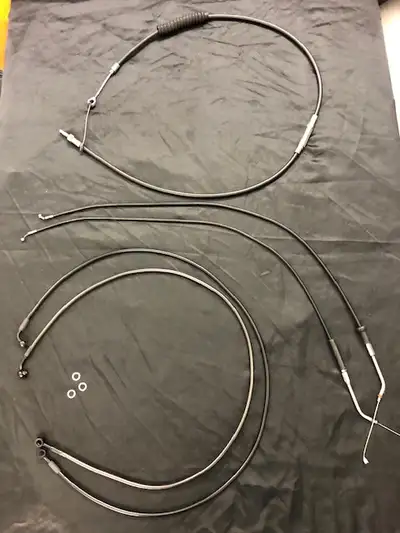 Original cables off my 2010 Harley Sportster 48. Clutch cable (60"), Thottle cables (41") Front Brak...