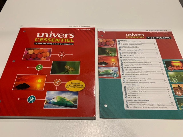 Univers L’essentiel, cahier de savoirs et d’activités dans Manuels  à Longueuil/Rive Sud