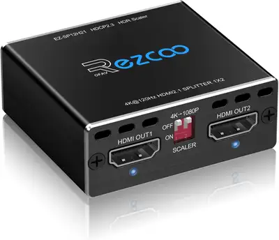 NEW NEW 8K@60Hz 4K@120HzHDMI 2.1 Splitter 1x2 Scaler, View more