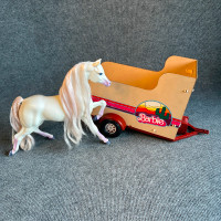 Mattel 1973 California Barbie White Horse and Trailer Vintage