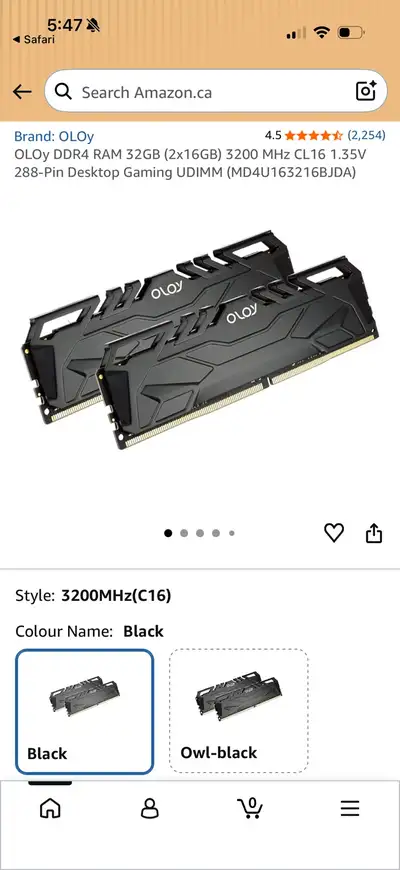 DDR4 RAM 32GB (2x16GB) 3200 MHz, View more