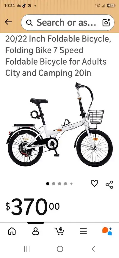Folding bike bought from Amazon. Never used