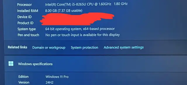 HP ProBook 440 G6 Laptop 8gb Memory 256gb SSD62863729240193123