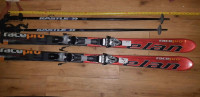 Alpine 140cn Skis Elan with Bindings Poles Skis Alpins Fixations