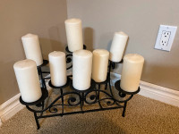 Black iron candle holder