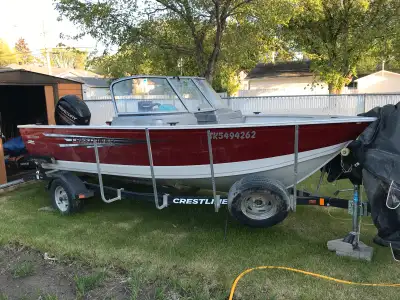 Selling 2015 Crestliner 1600 Vision with trailer . Mercury 60Hp 4 stroke , live well , Lawerence dep...