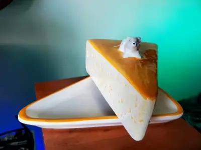 Porcelain Cheese Plate with Mouse Lid, View more