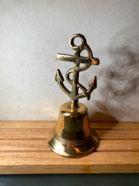 Vintage Brass Nautical Anchor Bell