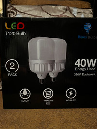 LED T120 Bulb 40W(320W) 5000K 2 Pack BlueX Bulbs