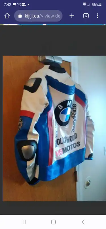 BMW RACE REPLICA MOTORCYCLE LEATHER JACKET SIZE LARGE in Other in Windsor Region - Image 7