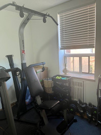 Bowflex Extreme home gym with extra rods and accessories