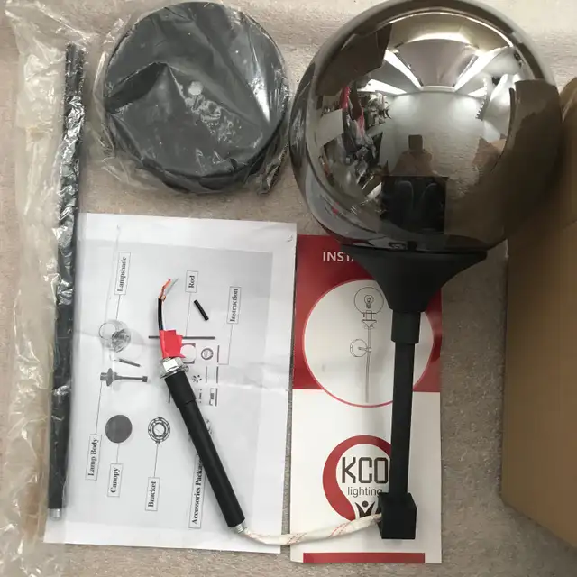 KCO Modern Light Smoke Grey Glass Globe Wall Sconce Black Matt in Indoor Lighting & Fans in City of Toronto - Image 5