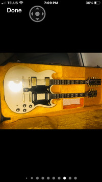 Very Rare Lawsuit 1973 Ibanez double neck guitar with original c