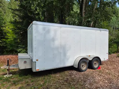 brakes fairly new, tool box, overall length is 19'6", Width 8'. interior 15'9"L 6'9" W 6'8" H. holds...