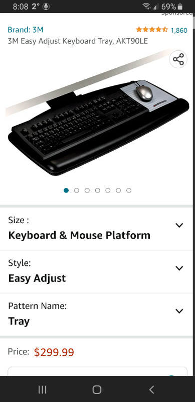 Adjustable Keyboard Tray in Other in Nelson - Image 4