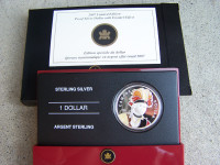 2007 Canada Limited Edition Proof Silver Dollar Enamel Effect