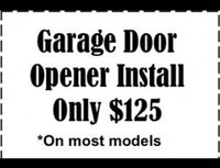 Garage door opener installation service and repairs