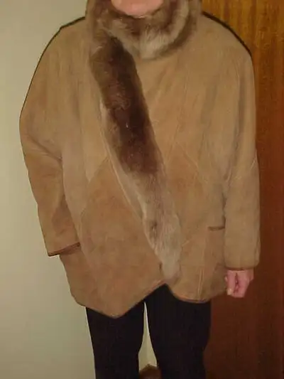 SUEDE AND FUR JACKET AND SKIRT, View more
