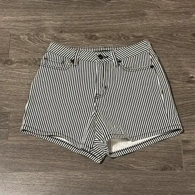 Black and White Striped Shorts , View more
