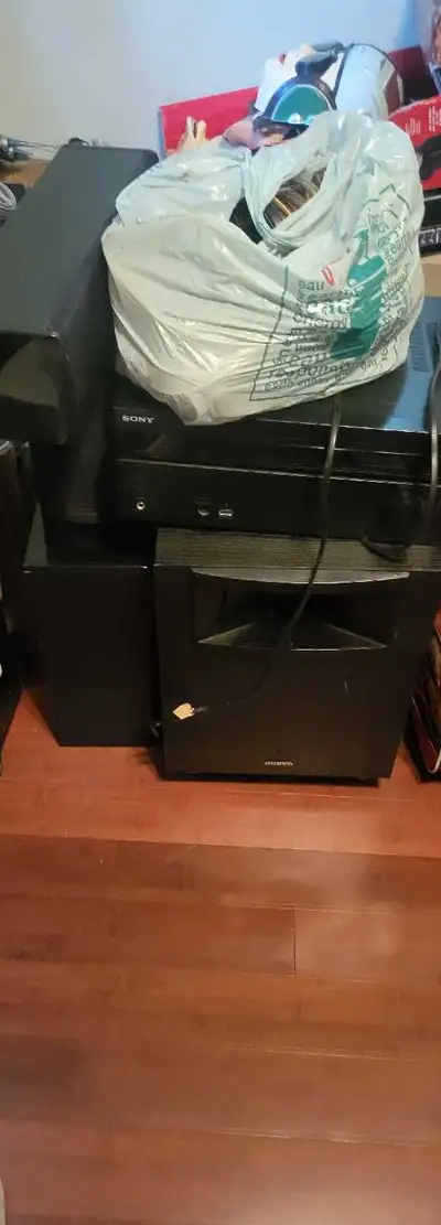 Sony STR-DH550 Receiver and Onkyo Speaker System, View more