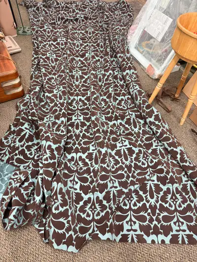 decorator upholstery velvet flocked patterning 12’x9’3”, View more