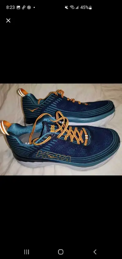 HOKA ONE ONE BONDI 6 MENS SIZE 12 RUNNING SHOES WORN ONCE, View more