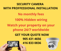 SECURITY CAMERA WITH PROFESSIONALLY HIDDEN WIRES