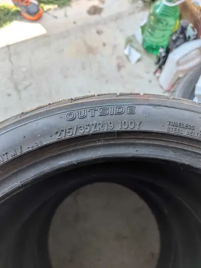 I am selling a set of staggered tires, sized 245/40ZR19 and 275/35ZR19. These tires are used but sti...