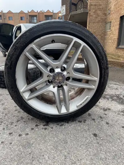 Set of 4 original AMG 17” mags (rims) from Mercedes dealership. Came off a 2012 Mercedes C300. • OEM...