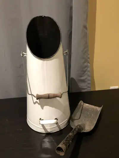 Antique Metal Coal Bucket, View more