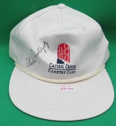 2 VINTAGE GOLF HEROS - CHI CHI AUTO HAT / FRED FUNK AUTO PICTURE, View more