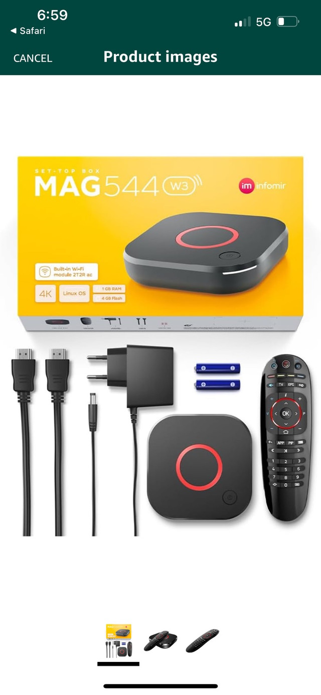 Brand New 4k Mag 540W3 IPTV box for sale. in Cell Phone Accessories in Oshawa / Durham Region - Image 4