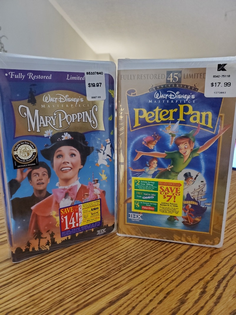 *NEW* VHS Tapes Walt Disney's "Peter Pan" & "Mary Poppins" Arts