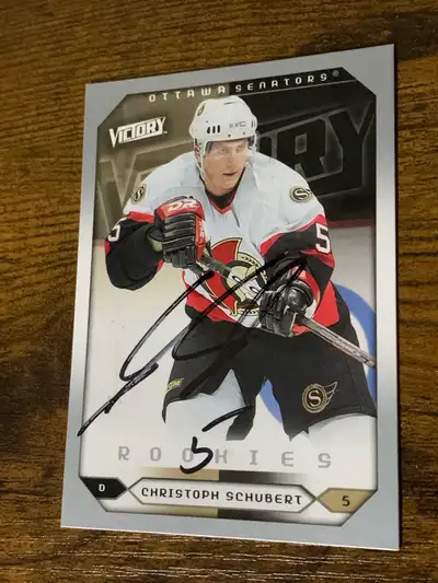Christoph Schubert Autographed rookie Ottawa Sens NHL Upper Deck, View more