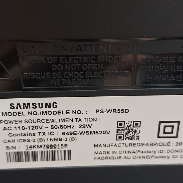 Samsung HW-B650 430-Watt 3.1 Channel Sound Bar with Wireless Sub in Speakers in Cambridge - Image 4