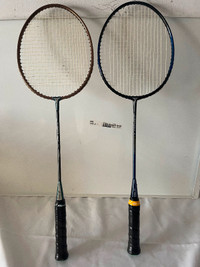 BADMINTON RACKETS, RAQUET, RACKET, SET OF YONEX FULL CARBON,