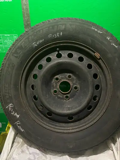 4 tires on rims J17/7j wheels 17” Rough dimensions below 5x120mm bolt pattern, 17x7-inch rim size, a...